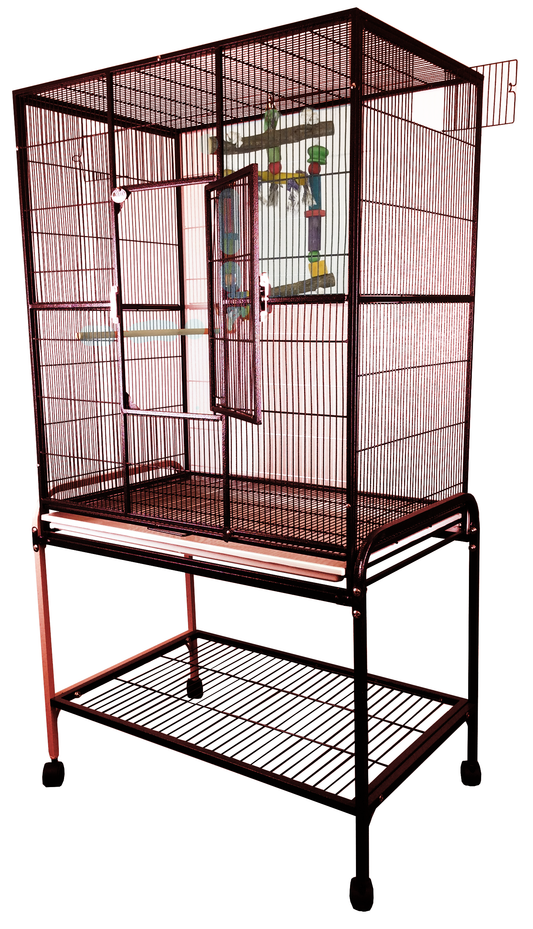 Flight Cages & Stand 32"x21"x63" (Burgundy)